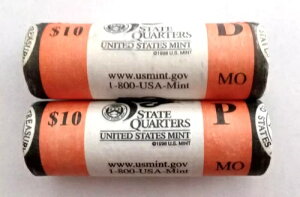 2003年ミズーリ州P&D州クォーター未開封ロール、未開封新品箱入り R36