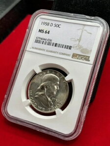 1958-D AJ xW~EtN .50Zg NGC MS64