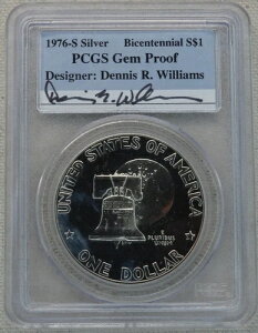 1976-S �A�C�[���n���[ �V���o�[�_���[ �v���[�t PCGS ��΃f�U�C�i�[ �f�j�X�E�E�B���A���Y �T�C������