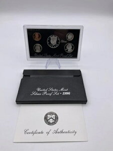 アメリカ合衆国 シルバー プルーフ セット 1996年 90% シルバー 未流通 5枚セット OGP COA