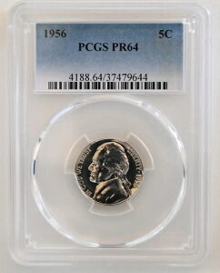 PR64 1956NWFt@[\jbP PCGSO[h US 5C v[t P-MINT EXACT RC1