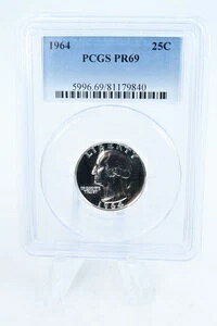 1964-P PCGS PR69 ���V���g�� �N�H�[�^�[ �v���[�t 25�Z���g