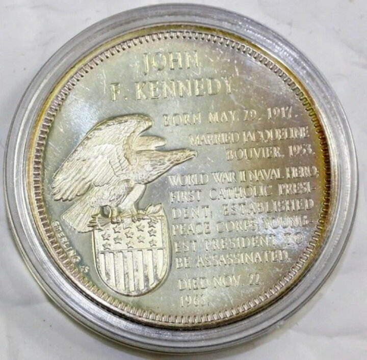 楽天市場】1970年 アメリカ大統領 ジョン・F・ケネディ プルーフ 925 