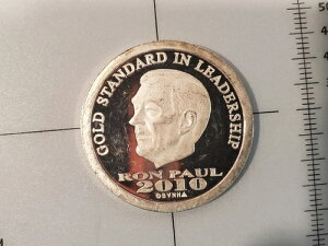 2010 Norfed RON PAUL $25 ���o�e�B �R�C�� 1/2 �I���X .999 �V���o�[ ���E���h �R�C�� - ��!