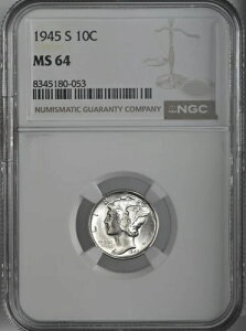 1945-S 10Zg }[L[ Vo[ _CuTtVXRǁvNGC MS64 #8345180-053