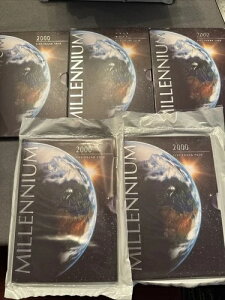 2000年 イギリス ミレニアム 5ポンド硬貨 5枚セット BU Royal Mint
