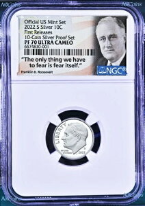 2022�NS�č������� .999 �V���o�[ �v���[�t 10�Z���g ���[�Y�x���g �_�C�� NGC PF70 UC FR�uFear Itself�v