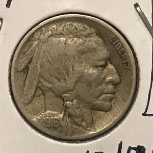 ?? 1916 年 p 5 セント インディアンヘッド アメリカ バッファロー ニッケル ???? ^第一次世界大戦時代のバイソンの戦士 ??