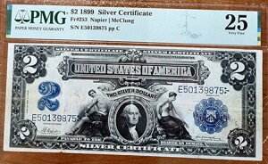  1899 N 2 h⌔ Fr#253 PMG 25 lCsA/}NO