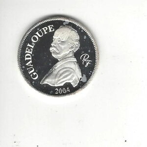 グアドループ 1/4-ユーロ 2004、シルバー プルーフ エッセイ