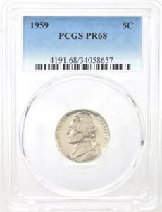 PR68 1959NWFt@[\jbP PCGSO[h US 5C v[t P-MINT EXACT RC1