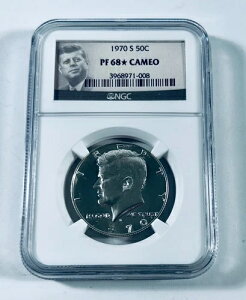 1970 S NGC PF68 �X�^�[�J���I �V���o�[ �v���[�t �P�l�f�B �n�[�t�_���[ �z���C�g�R�C�� JFK 50�Z���g