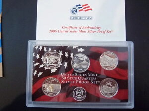2006年 アメリカ合衆国 州 25セント硬貨 シルバー プルーフセット 5枚セット アメリカ合衆国造幣局 サンフランシスコ
