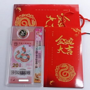 2025年中国旧正月巳年記念硬貨+紙幣セット(スラブ)
