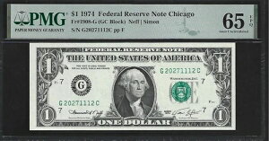 1h 1974N PMG 65 EPQ UNC Fr #1908-G FRN VJS lt/TC