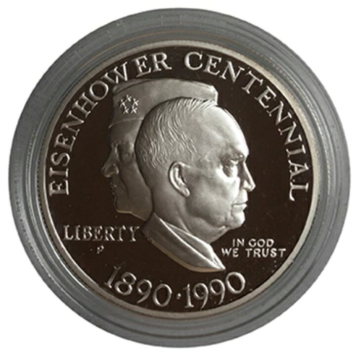 楽天市場】1990-P プルーフ 1 ドル銀貨 アイゼンハワー 100 周年記念 