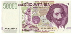 50000 ���� GIAN LORENZO BERNINI II TIPO LETTERA D 20/02/1997 SUP+