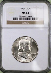 S12 -AJO tNn[t 50Zg 1954N NGC MS63 uAgAuAg - 