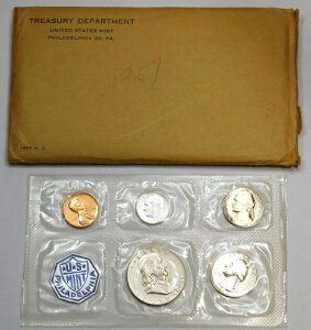 1957�N �č������� �V���o�[ �v���[�t�Z�b�g �I���W�i�� �`�F���p�b�P�[�W/���� 5������ �R�C�� #T117