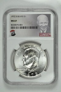 1972N S $1 Vo[ AC[n[ h NGC MS 67 zCg RC ViO[fBOς V~Ȃ