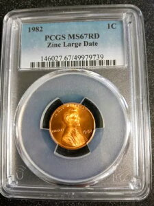 1982�N P 1? PCGS MS67 ����Lg���t ���̔N�̃~���g�Z�b�g�Ȃ�