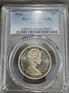 1966N GUxX2LO 50Zg PCGS PL64Cam JI 