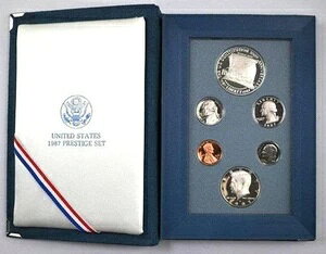 1987年 プレステージ プルーフセット コンスティチューション シルバードル アメリカ造幣局 オリジナルボックス COA