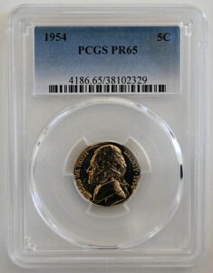 PR65 1954NWFt@[\jbP PCGSO[h US 5C v[t P-MINT EXACT RC1