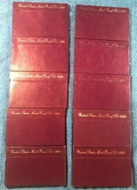 (10枚セット)「紫色の箱入り」米国プルーフコイン5枚セット。1988-Sが5枚、1992-Sが5枚。#14