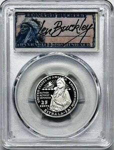 2024S 25C ZITKALA-SA AWQ PCGS PR70 DCAM �t�@�[�X�g�X�g���C�N POP-25 ~LEONARD BUCKLEY