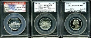 1999-S�A2002-S�A1977-S 25�Z���g �v���[�t �N�H�[�^�[ 3���Z�b�g PR69DCAM PCGS 28583895