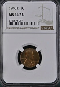1940-D 1C RB �����J�[���E�E�B�[�g 1�Z���g NGC MS66RB 6782872-007