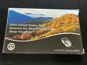 2014-S アメリカ造幣局 ザ・ビューティフル・プルーフ・シルバー・クォーターセット OGP COA付き