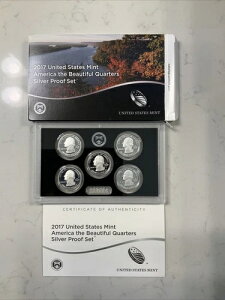 2017年 アメリカ・ザ・ビューティフル クォーター シルバー プルーフセット 米国造幣局 OGP COA