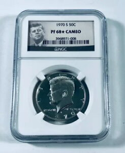 1970 S NGC PF68 �X�^�[�J���I �V���o�[ �v���[�t �P�l�f�B �n�[�t�_���[ �z���C�g�R�C�� JFK 50�Z���g