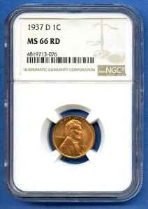 1937 D NGC MS66RD J[EEB[gEZg 1Zg yj[ čǃRC 1937-D MS-66 RD