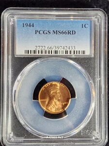 PCGS MS66 RD 1944 ���b�h �����J�[�� �E�B�[�g �Z���g!! 1944 P!! MS 66 RD!! ���� T5068
