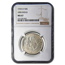 1935-D アーカンソー州建国100周年記念ハーフドル MS-67 NGC