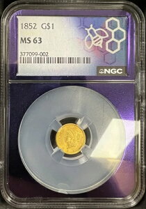 1852 G$1  NGC p[v RA MS63 - ܂ɋٓI!