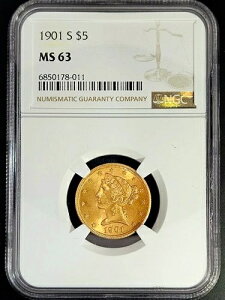 NGC MS63 1901-S oeB 5h C[O 0.2419IX č 6850178-011