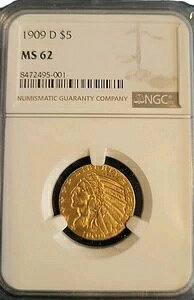 1909N D $5 CfBAwbhn[tC[O NGC Ms62 RCVi