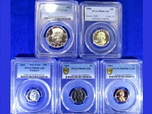 1964�N�� US�v���[�t�Z�b�g LOW POP PR69 �J���I�A�����A PONITED 9 DIME PCGS PQ�t��