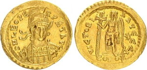 ローマ帝国 - レオ1世(457-474) - 金ソリドゥス・コンスタンティノープル金貨 SS 81092