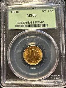 1906�N ���o�e�B�S�[���h $2.50 PCGS MS65 �f���炵���O�� �����X�g���C�N