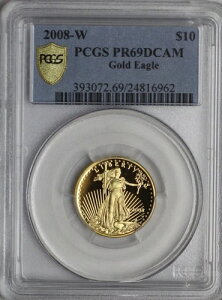 2008-W 10h݃AJC[O PCGS PR69DCAM S[hV[h