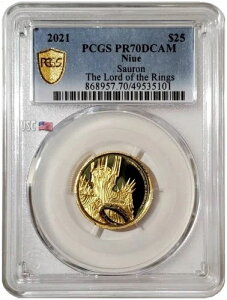 2021 1/4�I���X �S�[���h 25�h�� �j�E�G ���[�h �I�u �U �����O �T�E���� PCGS PR70DCAM �v���[�t�R�C���B