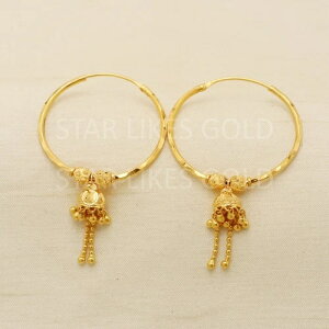 22K���E���h�_���O�����O�S�[���h�t�[�v�C�������O 22K���A���S�[���h�C�������O�o��