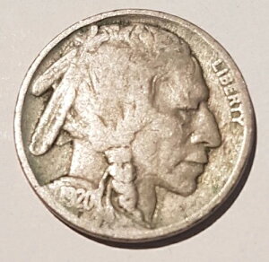 アメリカ 1920年 バッファローニッケル 5セント アンティークコイン *ヴィンテージ レアアイテム*