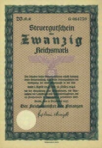 �h�C�c�鍑 20 RM �ŕ[ 1945 ���A �V���[�Y A �O���[�t �V�����F���� by Krosigk-