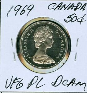 1969 カナダ 50 セント ウルトラファイネスト PL DCAM ブラスト ホワイト レア。